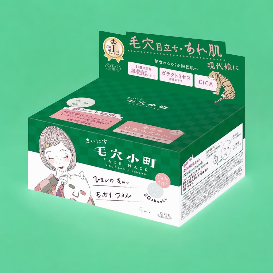 KOSE Clear Turn Pores Care Mask Box, 30 Sheets
