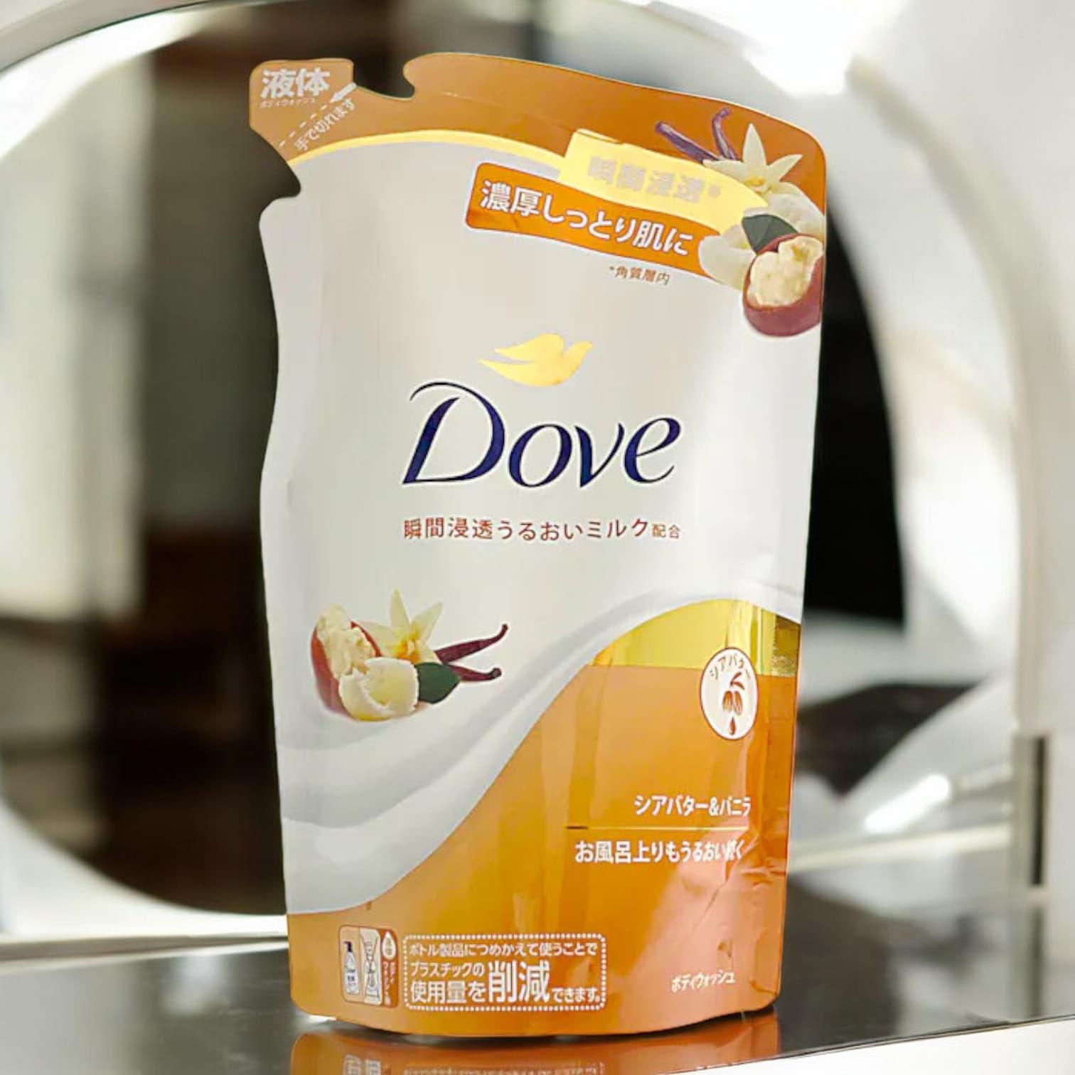 Dove Body Wash, Shea Butter & Vanilla Scent, Refill 330g
