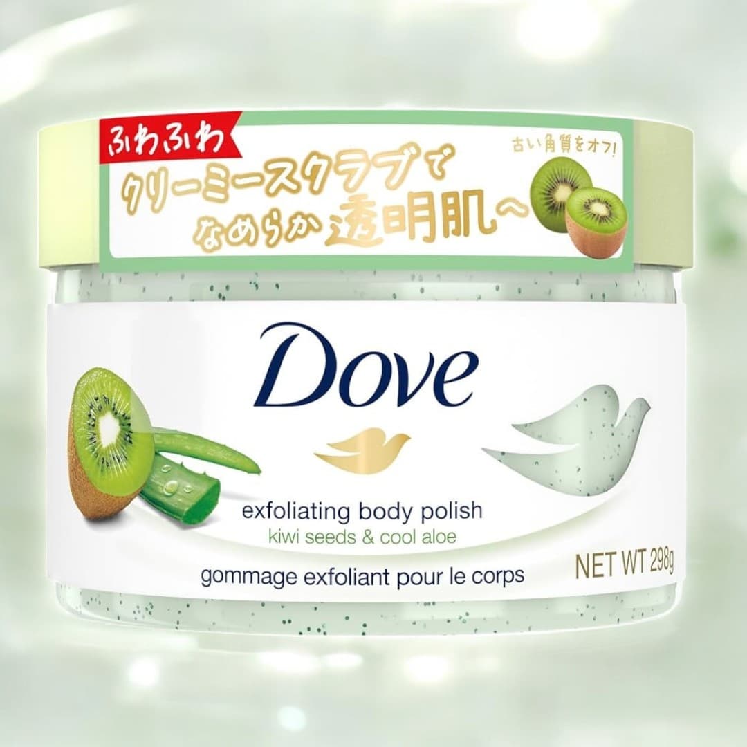 Dove Body Scrub, Kiwi Seeds & Cool Aloe 298g