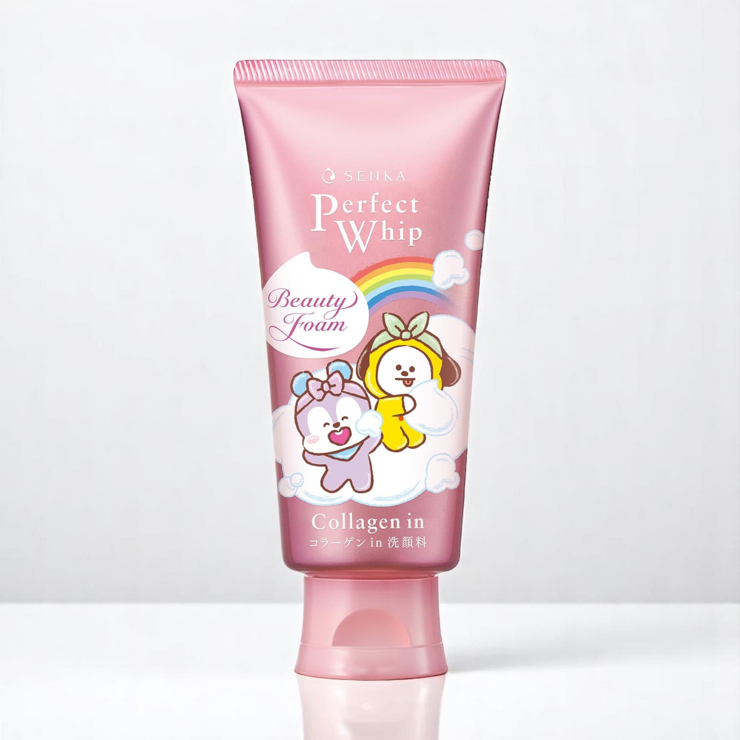 Senka Perfect Whip Cleansing Foam, Collagen In, BT21 Collaboration, 120g
