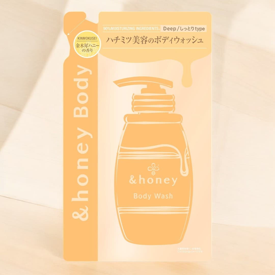 &Honey Gel Body Wash Refill, Deep Moist (440ml)