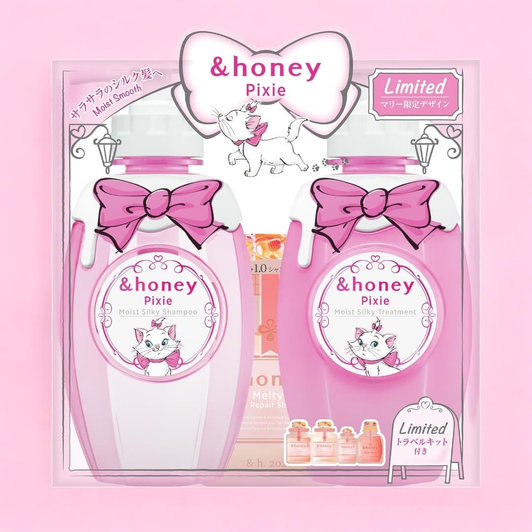&Honey Pixie Marie-chan Limited Pair Set [Shampoo/Treatment/4step Travel Kit]