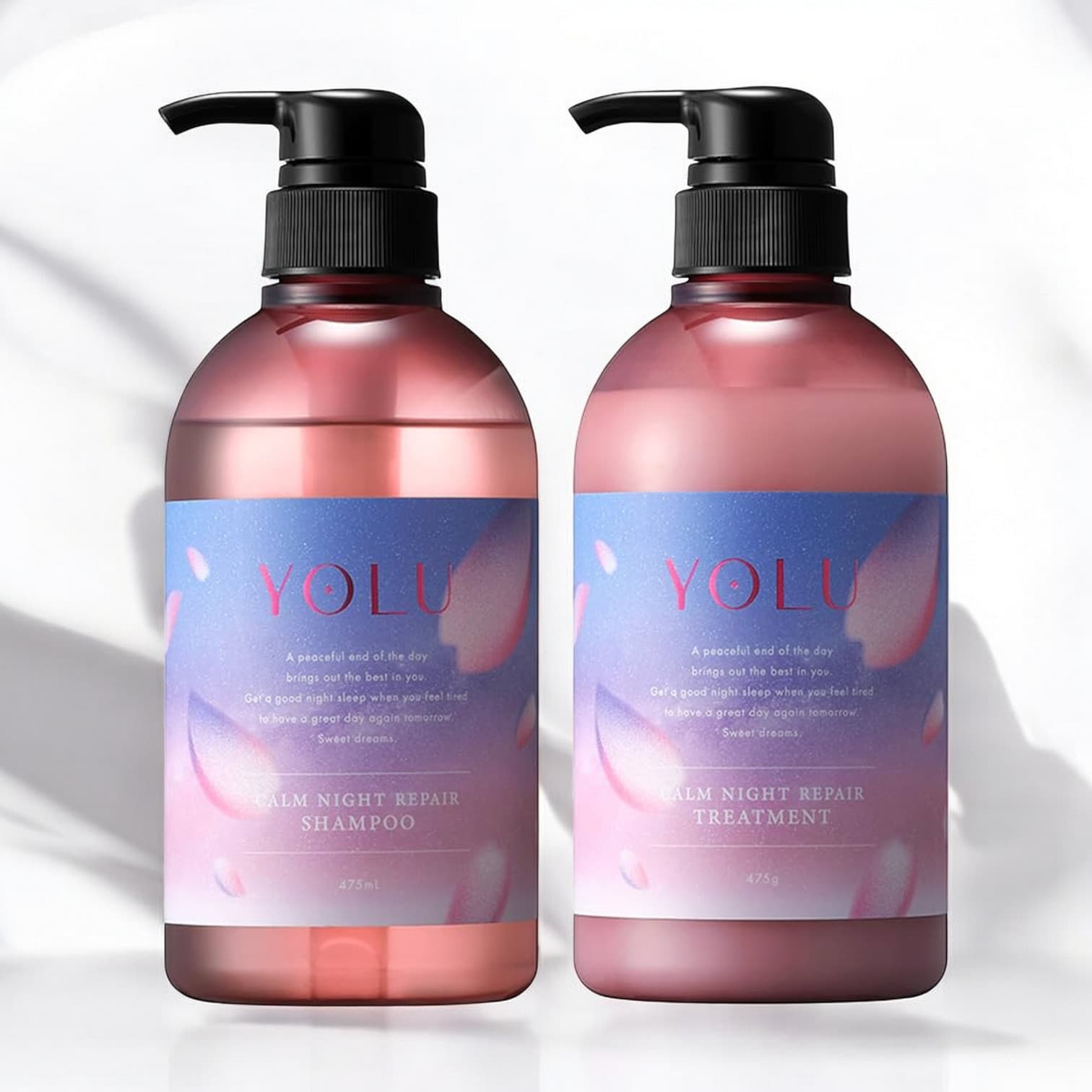 YOLU Calm Night Repair, Sakura Limited Edition, Shampoo Treatment Set