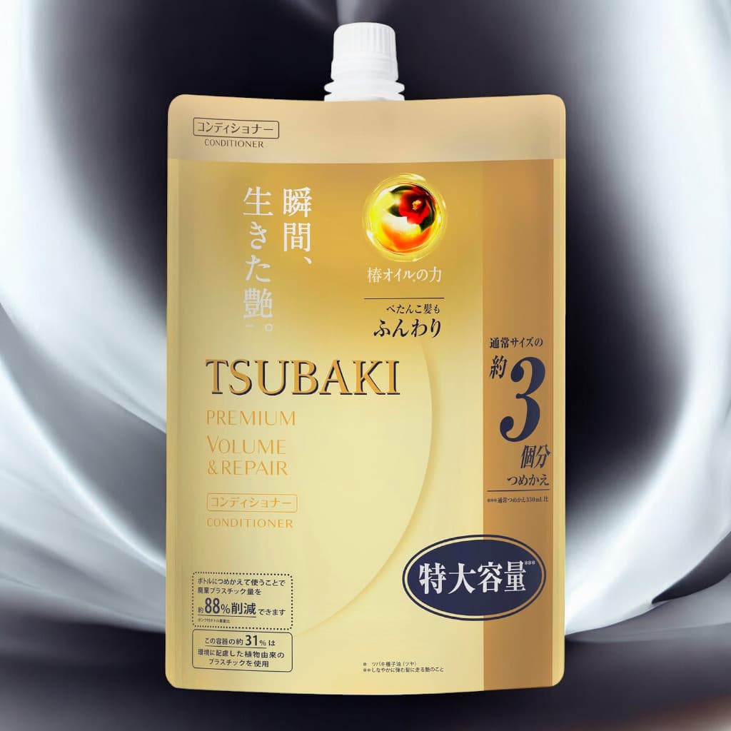 Tsubaki Conditioner Refill, Premium Volume & Repair, 900ml