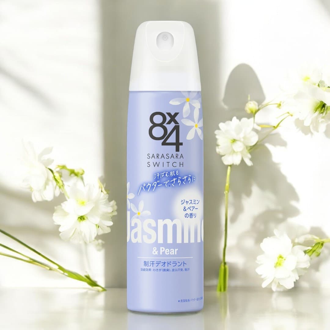 Kao 8X4 Powder Spray, Jasmine & Pear Scent 150g