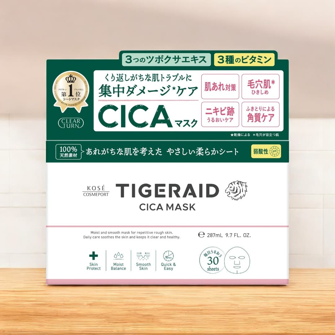 KOSE Clear Turn, Tiger Aid Face Mask 30 Sheets