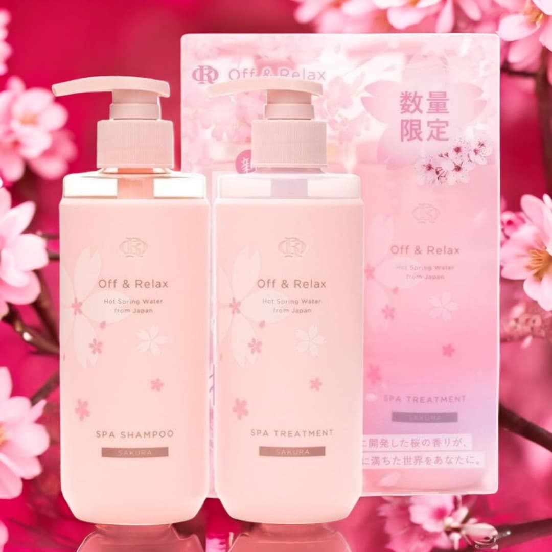 Off & Relax Spa Shampoo Treatment, Cherry Blossom Limited Set (260 ml)