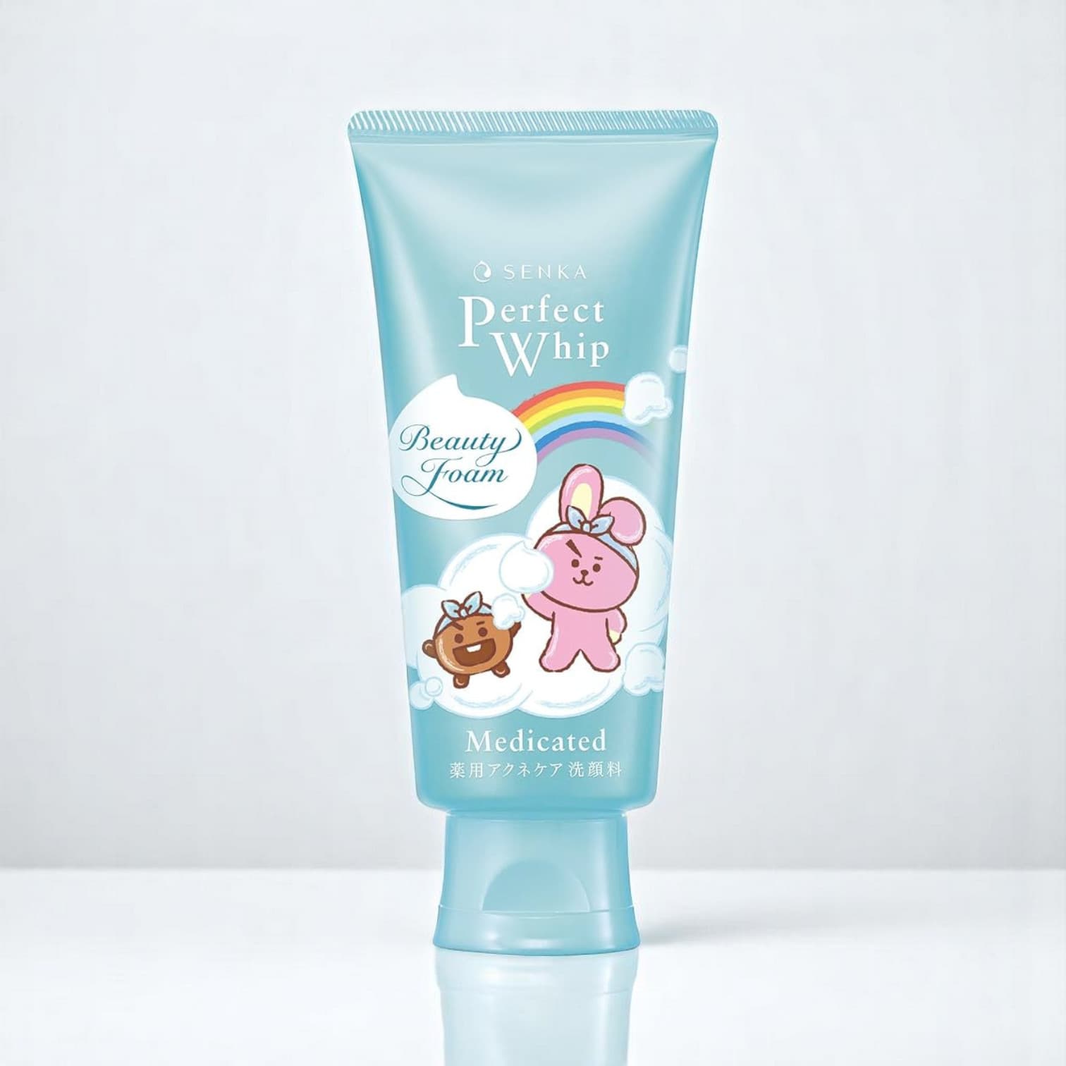 Senka Perfect Whip Cleansing Foam, Acne Care, BT21 Collaboration, 120g