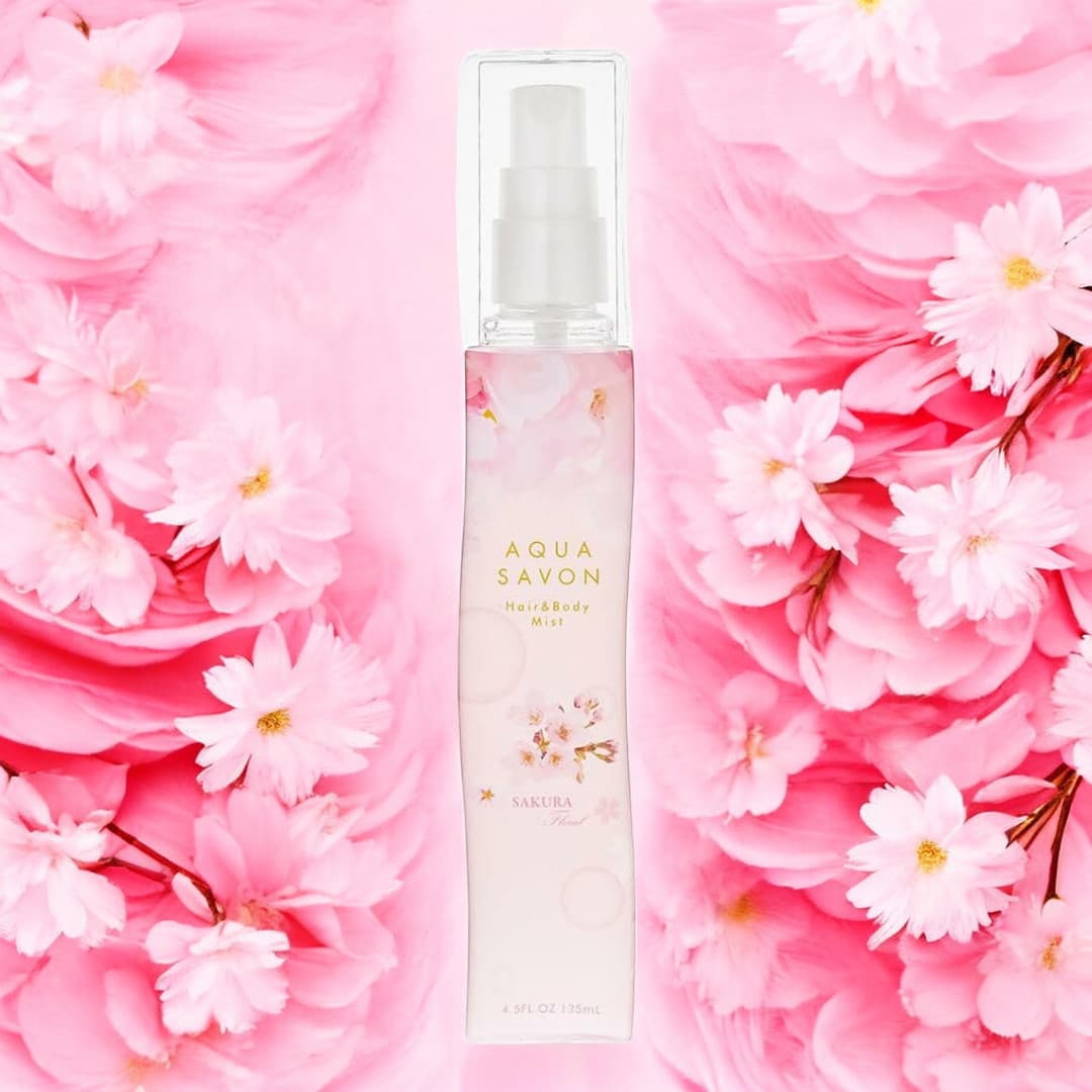AQUA SAVON Hair & Body Mist Sakura Floral Scent 135ml