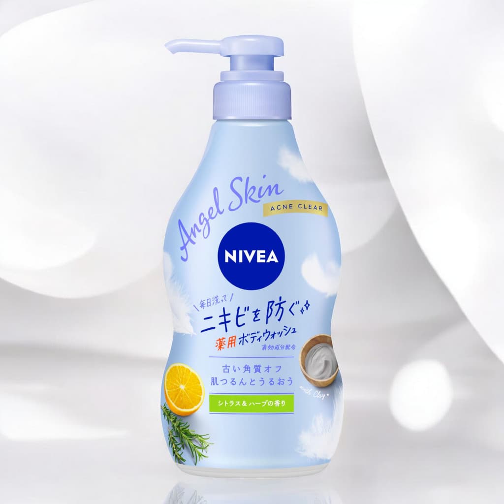 Nivea Angel Skin Body Wash, Acne Clear , Citrus Pump 470ml