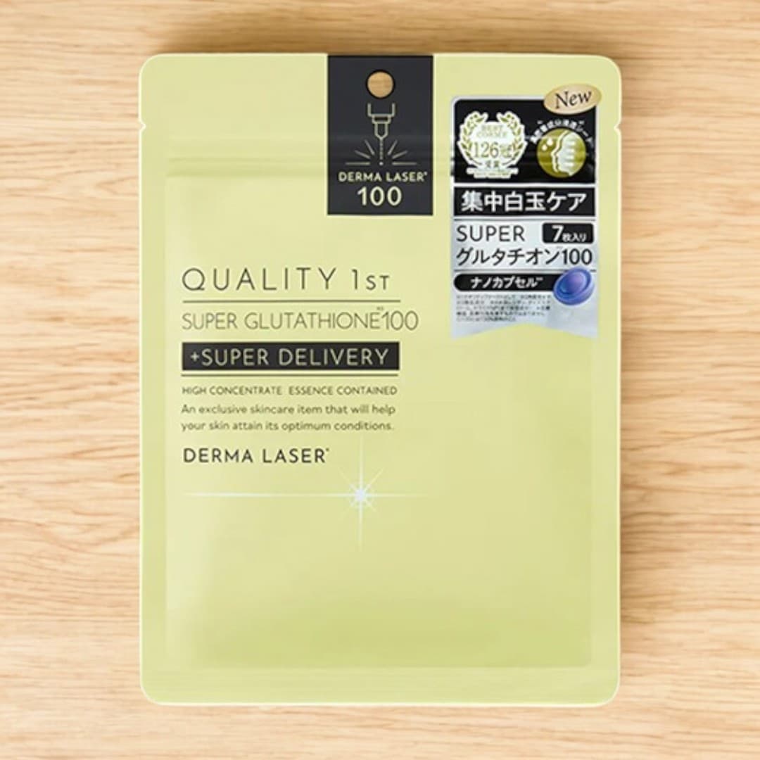 Quality 1st Derma Laser Super Glutathione 100 Mask 7 Sheets