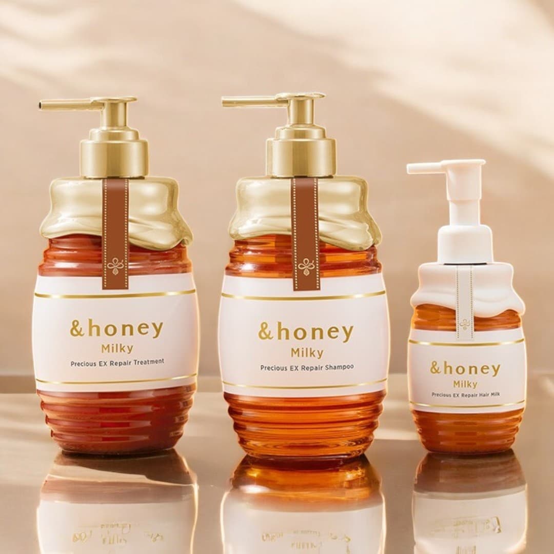 &Honey Milky Precious EX Repair Triple Set [Shampoo/Hair Treatment/Hair Milk]