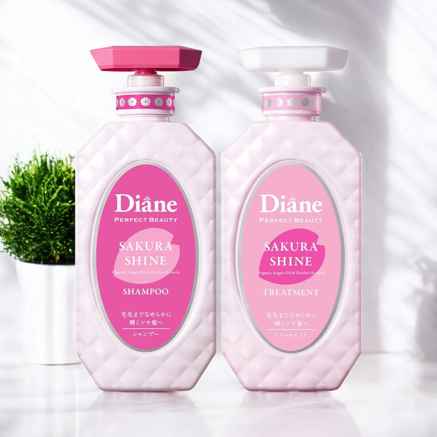 Diane Extra Shine, Sakura Limited Edition, Shampoo Treatment Set