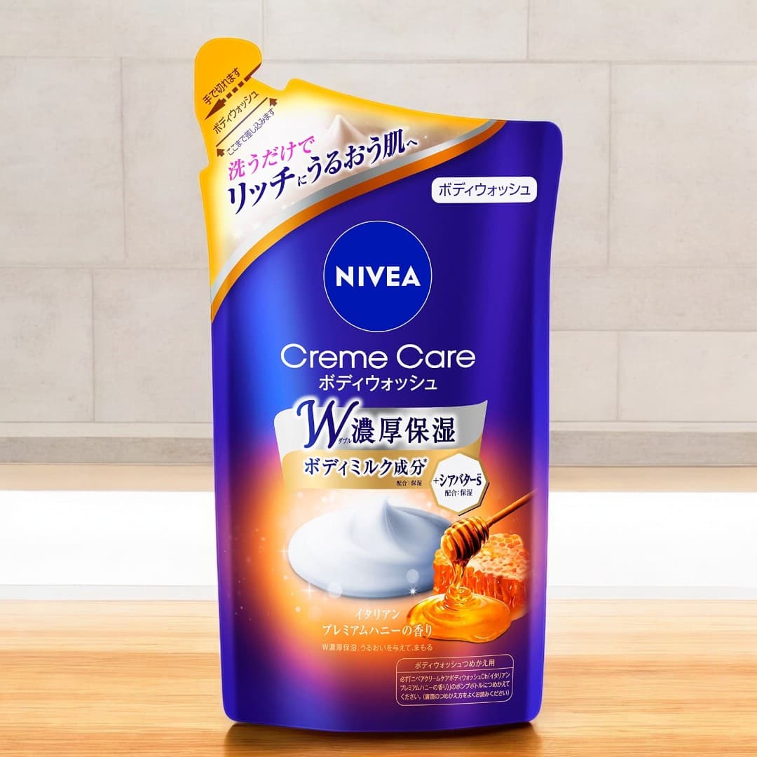 Nivea Creme Care Body Wash, Honey Scent, Refill 360ml