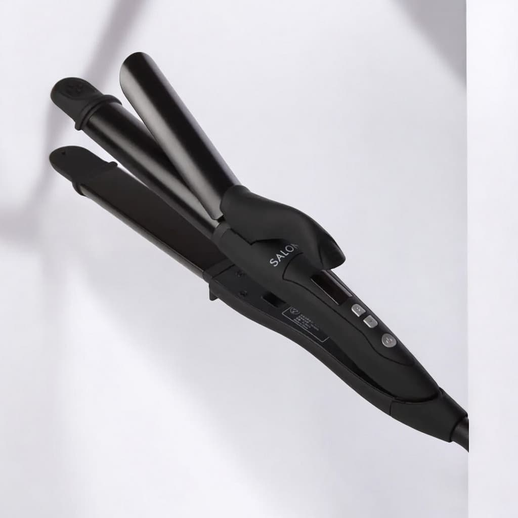Salonia 2-Way Straighten & Curl Hair Iron, 32 mm, Professional Use, 428°F (220°C), Black