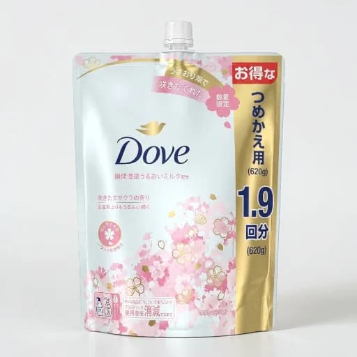 Dove Body Wash Refill, Sakura Scent, 620g