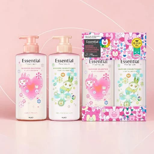Essential Premium Barrier Silky & Smooth Pump Set, 450ml + 450ml, NewJeans x Murakami Special Design