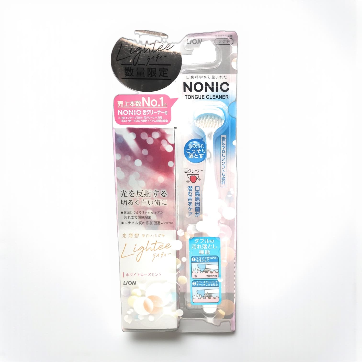 Lightee Toothpaste Citrus Mint 106g + Free NONIO Tongue Cleaner