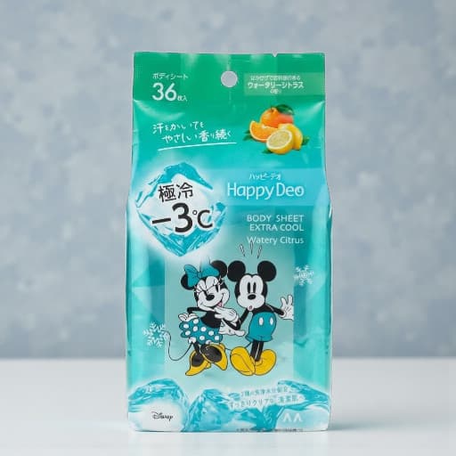 Happy Deo Body Sheet, Extra Cool, Watery Citrus, 36 Sheets