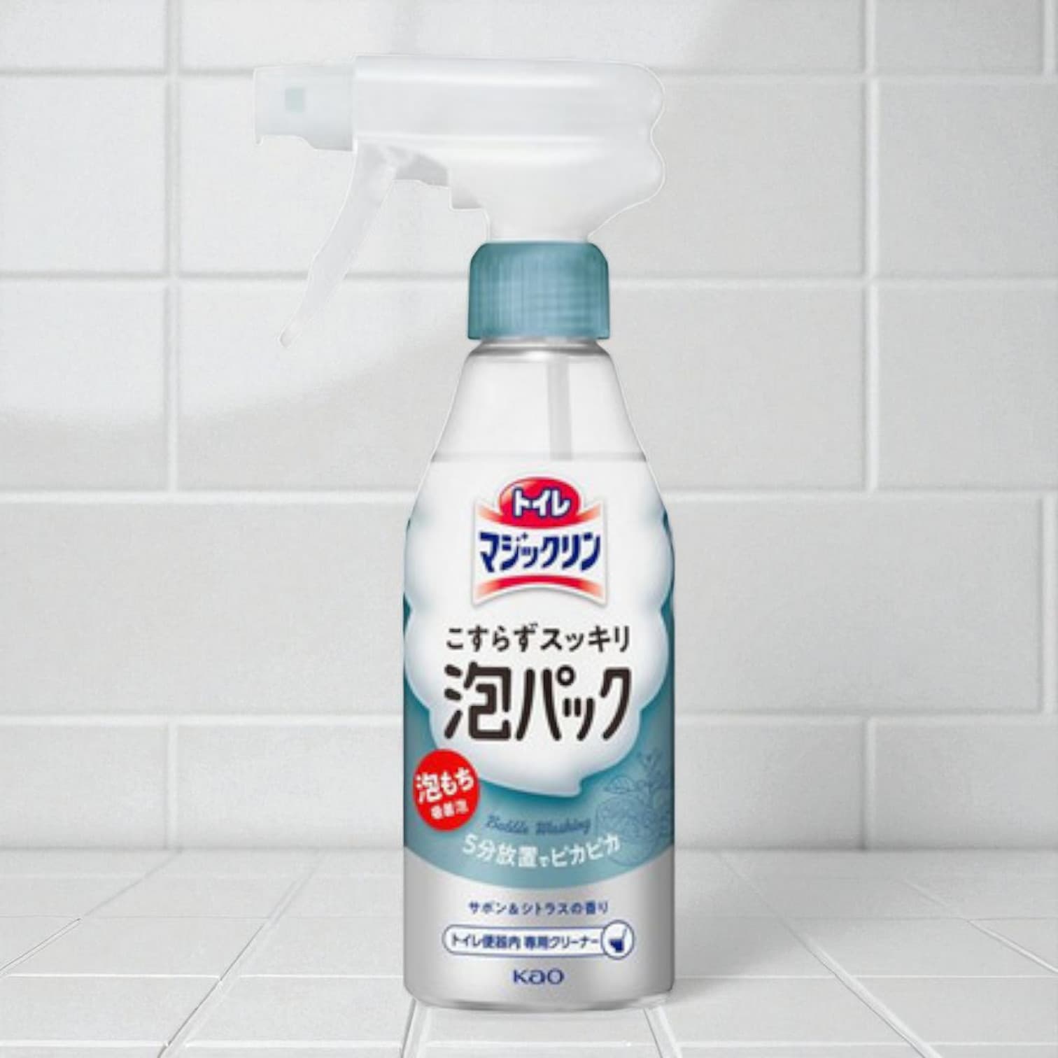 Kao Toilet Magic Clean, Citrus Scent (300ml), Leave it for 5-minute and shine