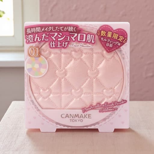 Canmake Marshmallow Finish Powder Abloom 01 (Limited Edition Quilted Container)