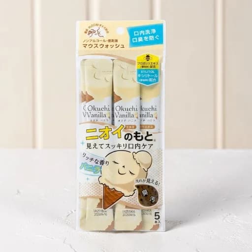Okuchi Mouthwash Vanilla Flavor, Bad Breath Care, Fluid, Non-Alcohol