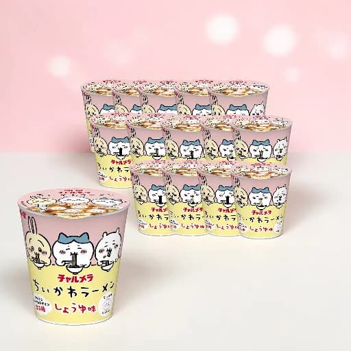 Japanese Chiikawa Ramen Soy Sauce Flavor 15 Pieces, Cup Noodles