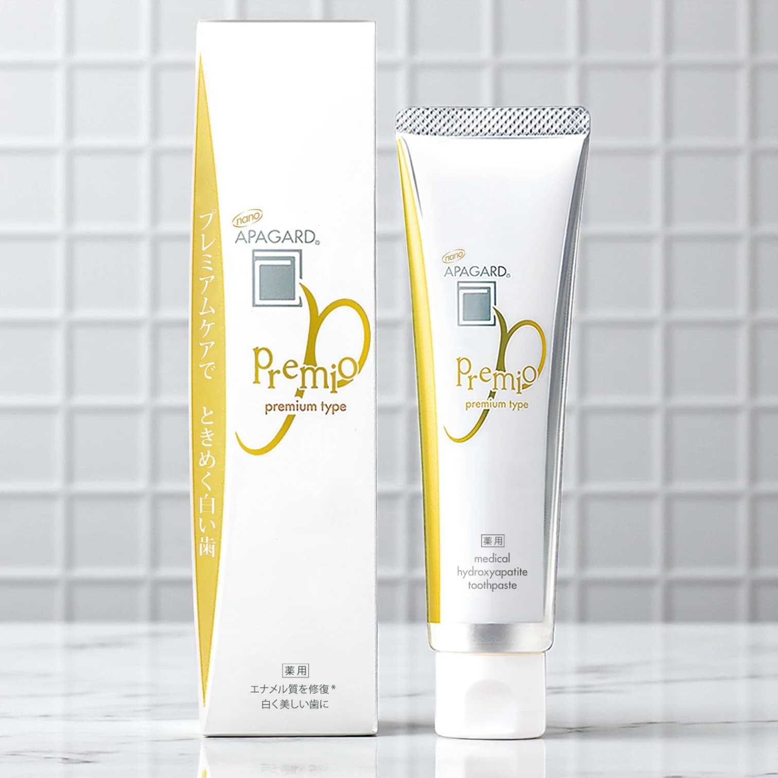 Apagard Premio Whitening Toothpaste, Colored Stains, Decay Prevention, Limited Free Toothbrush