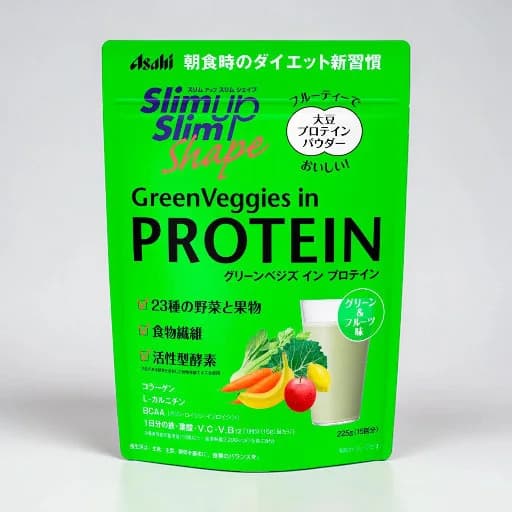 Asahi Slim Up Shape Green Veggies in Protein 225g