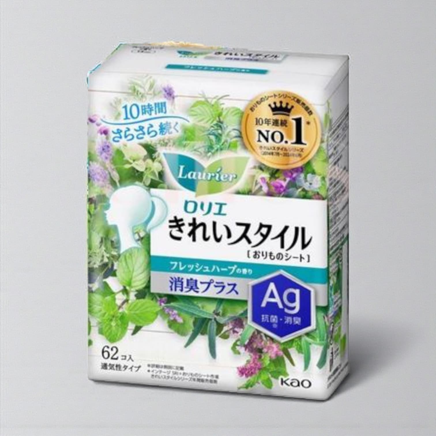 Laurier Daily Pads Fresh Herbs Scent Deodorant Plus 62 Pieces