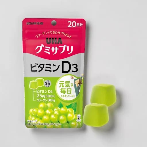 UHA Gummy Supplement, Vitamin D3, 20 Days