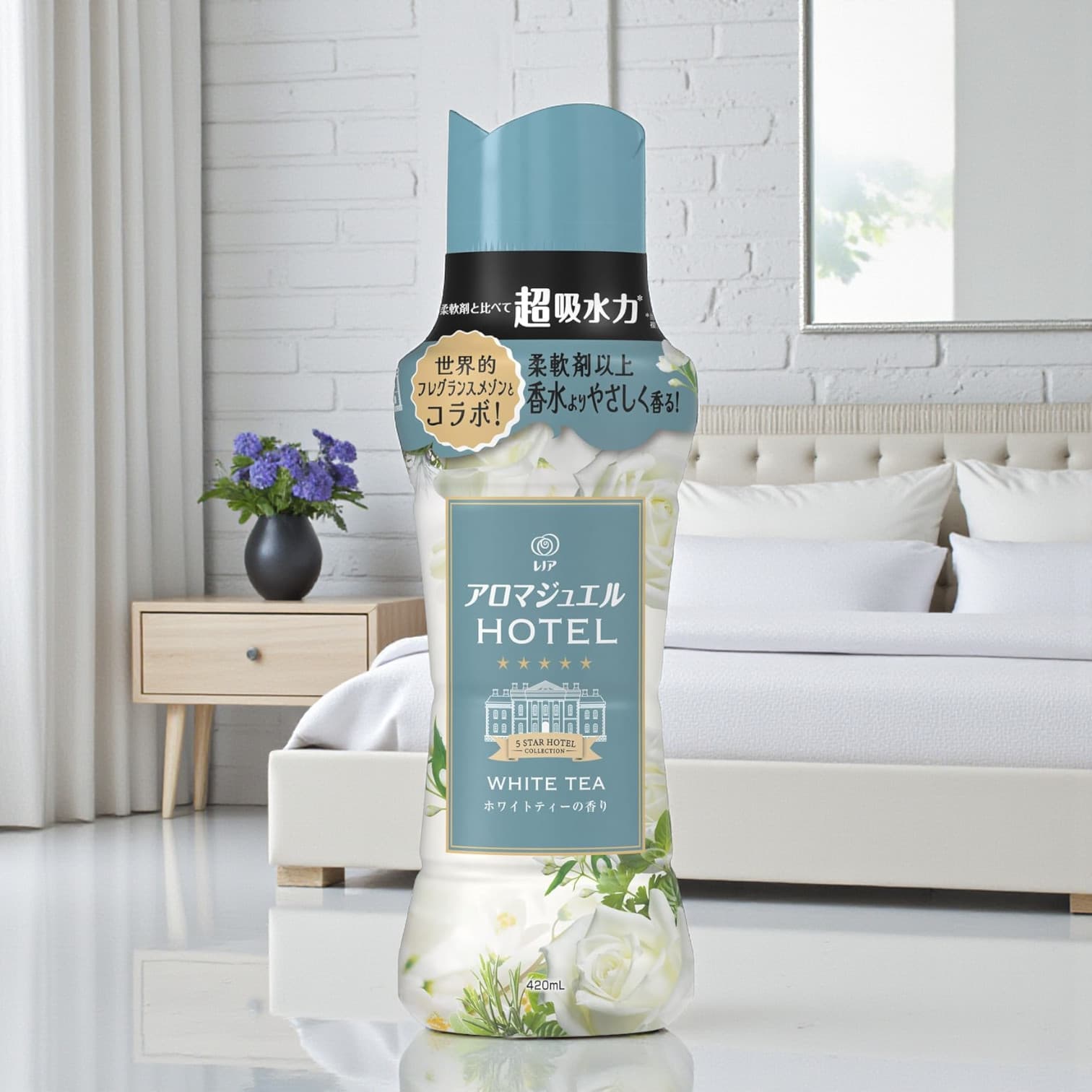 Lenor Happiness Fabric Softening, Scent Booster, White Tea Scent (420ml)