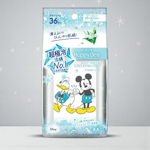 Happy Deo Body Sheet, Super Extra Cool, Frozen Lily, 36 Sheets