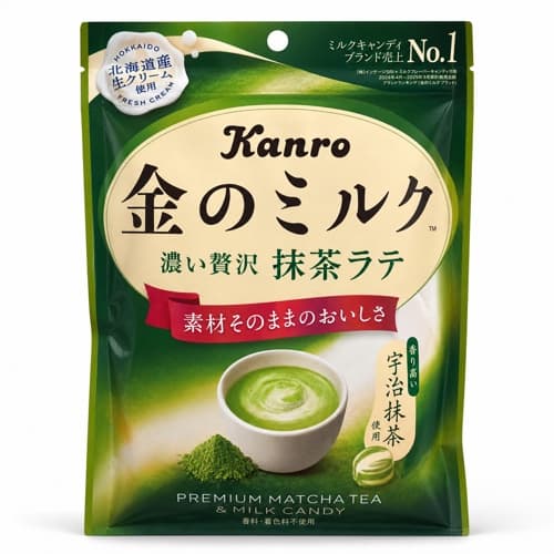 Kanro Kin No Milk Premium Matcha Latte Candy 70g